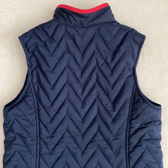 Ariat | Ashley Quilted Insulated Equestrian Riding Vest Navy Eclipse/Pink (S/8) - Picture 14 of 16